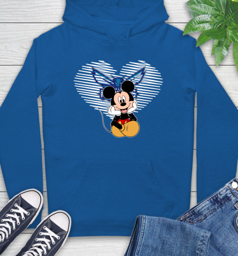NBA Charlotte Hornets The Heart Mickey Mouse Disney Basketball Hoodie 9