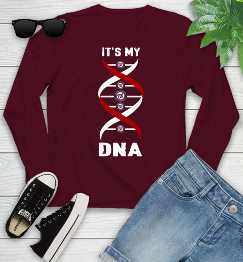 Washington Nationals MLB Baseball It's My DNA Sports Youth Long Sleeve - Image 7