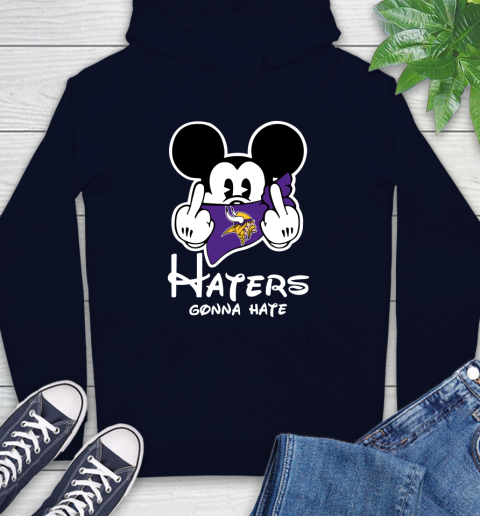 NFL Minnesota Vikings Haters Gonna Hate Mickey Mouse Disney Football T Shirt Hoodie 3