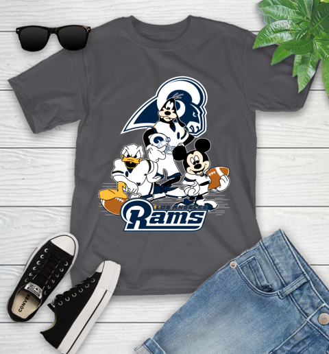 NFL Los Angeles Rams Mickey Mouse Donald Duck Goofy Football Shirt Youth T-Shirt 6