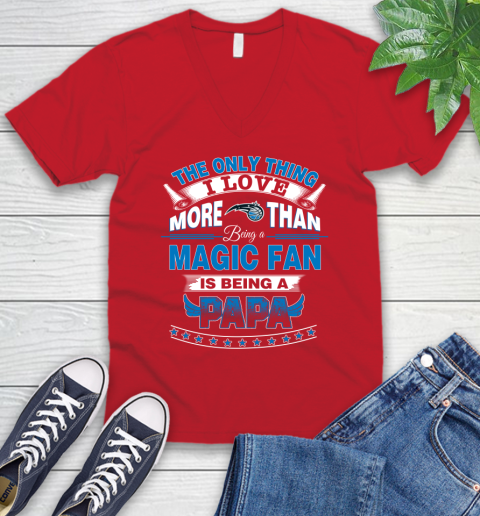 NBA The Only Thing I Love More Than Being A Orlando Magic Fan Is Being A Papa Basketball V-Neck T-Shirt 6
