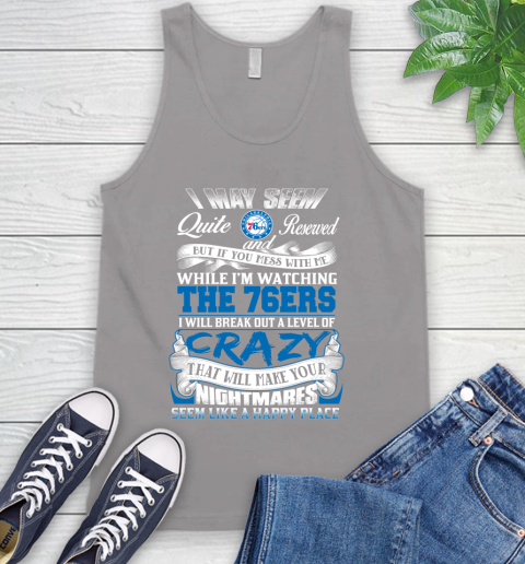 Philadelphia 76ers NBA Basketball Don't Mess With Me While I'm Watching My Team Tank Top 3