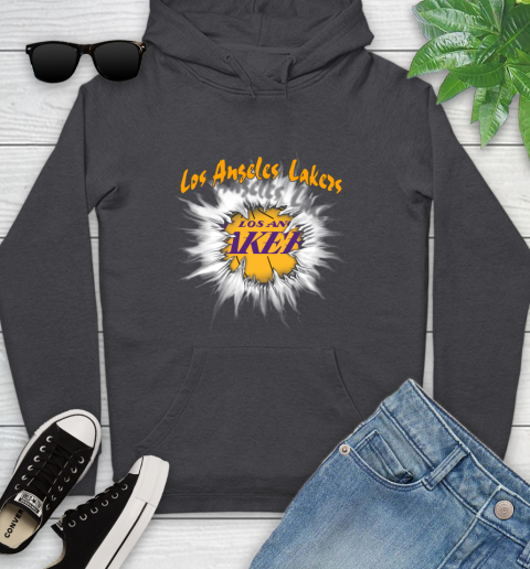 Los Angeles Lakers NBA Basketball Rip Sports Youth Hoodie 8