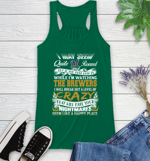 Milwaukee Brewers MLB Baseball Don't Mess With Me While I'm Watching My Team Racerback Tank 6