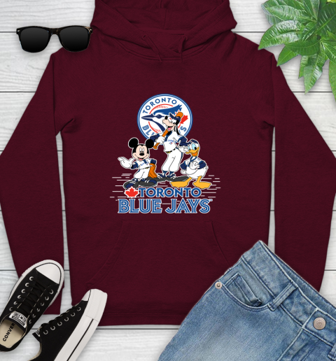 MLB Toronto Blue Jays Mickey Mouse Donald Duck Goofy Baseball T Shirt Youth Hoodie 7