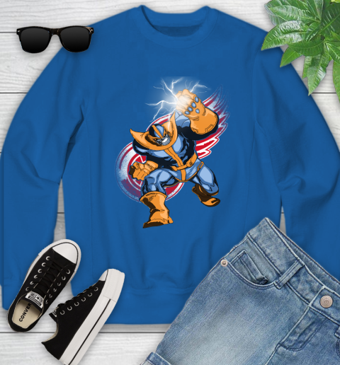 Detroit Red Wings NHL Hockey Thanos Avengers Infinity War Marvel Youth Sweatshirt 7
