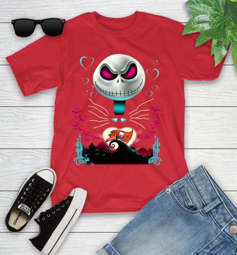 NFL Tampa Bay Buccaneers Jack Skellington Sally The Nightmare Before Christmas Football Youth T-Shirt 13
