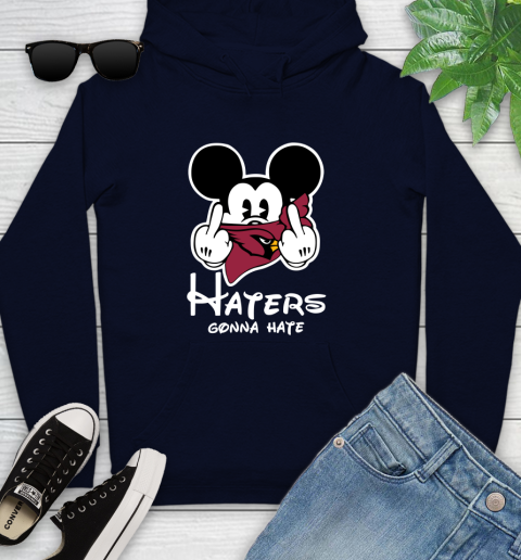 NFL Arizona Cardinals Haters Gonna Hate Mickey Mouse Disney Football T Shirt Youth Hoodie 3