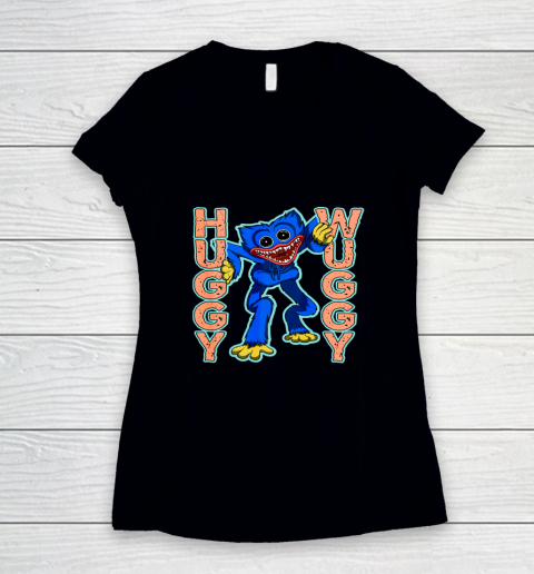 Huggy Wuggy For Poppy Playtime Horror Game Women's V-Neck T-Shirt