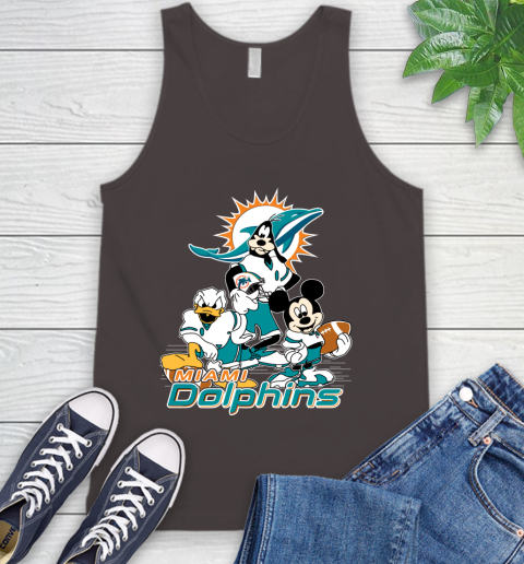 NFL Miami Dolphins Mickey Mouse Donald Duck Goofy Football Shirt Tank Top 6