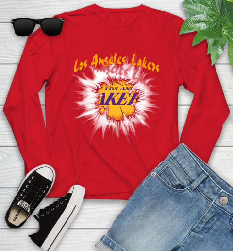 Los Angeles Lakers NBA Basketball Rip Sports Youth Long Sleeve 11