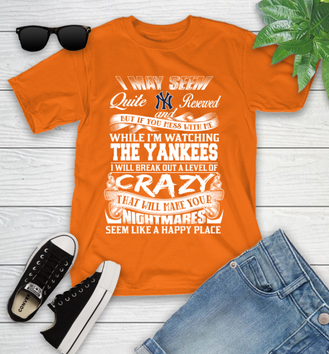 New York Yankees MLB Baseball Don't Mess With Me While I'm Watching My Team Youth T-Shirt 9