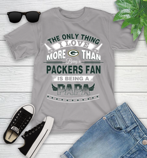 NFL The Only Thing I Love More Than Being A Green Bay Packers Fan Is Being A Papa Football Youth T-Shirt 4