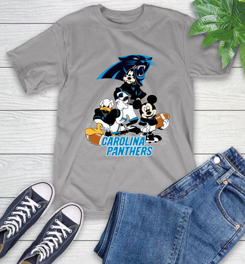NFL Carolina Panthers Mickey Mouse Donald Duck Goofy Football Shirt T-Shirt 6
