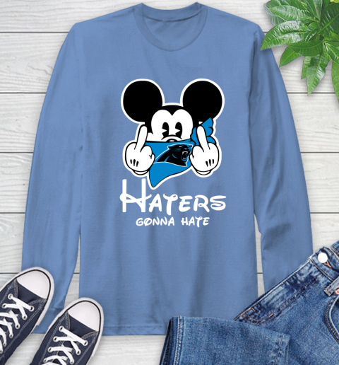 NFL Carolina Panthers Haters Gonna Hate Mickey Mouse Disney Football T Shirt_000 Long Sleeve T-Shirt 12