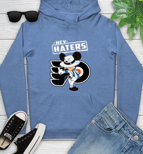 NHL Hey Haters Mickey Hockey Sports Philadelphia Flyers Youth Hoodie 13