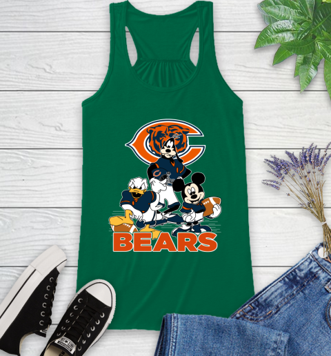 NFL Chicago Bears Mickey Mouse Donald Duck Goofy Football Shirt Racerback Tank 6