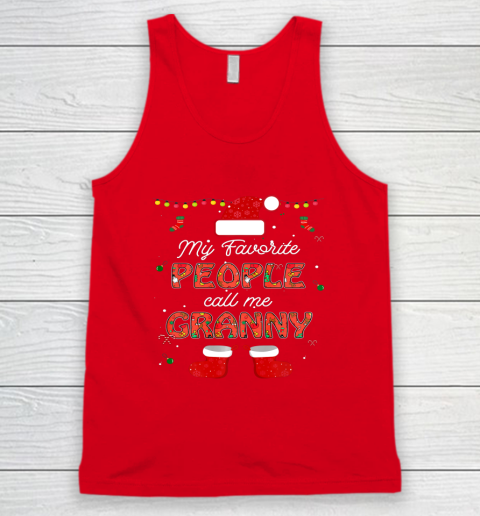 My Favorite People Call Me Granny Thanksgiving Christmas Tank Top 4