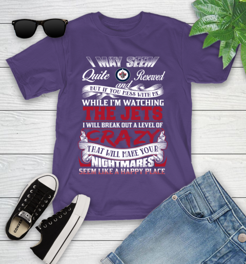 Winnipeg Jets NHL Hockey Don't Mess With Me While I'm Watching My Team Youth T-Shirt 3