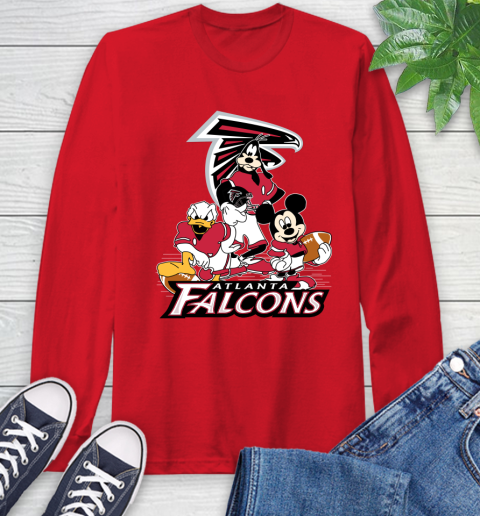 NFL Atlanta Falcons Mickey Mouse Donald Duck Goofy Football Shirt Long Sleeve T-Shirt 11