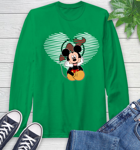 NHL New Jersey Devils The Heart Mickey Mouse Disney Hockey Long Sleeve T-Shirt 8