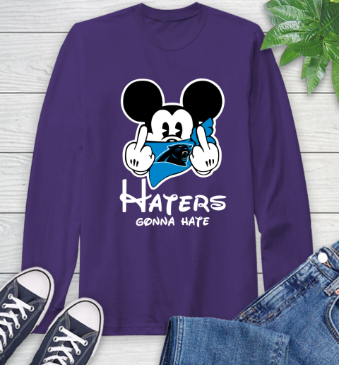 NFL Carolina Panthers Haters Gonna Hate Mickey Mouse Disney Football T Shirt_000 Long Sleeve T-Shirt 5