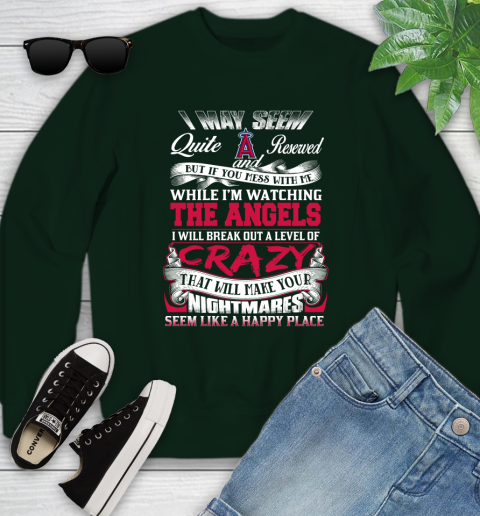 Los Angeles Angels MLB Baseball Don't Mess With Me While I'm Watching My Team Youth Sweatshirt 9