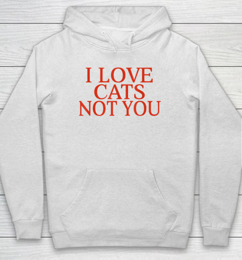 I Love Cats Not You Funny Hoodie