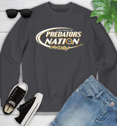 NHL A True Friend Of The Nashville Predators Dilly Dilly Hockey Sports Youth Sweatshirt 5