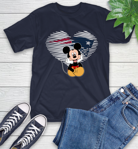 NFL New England Patriots The Heart Mickey Mouse Disney Football T Shirt_000 T-Shirt 3