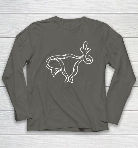 Middle Finger Uterus Long Sleeve T-Shirt 4