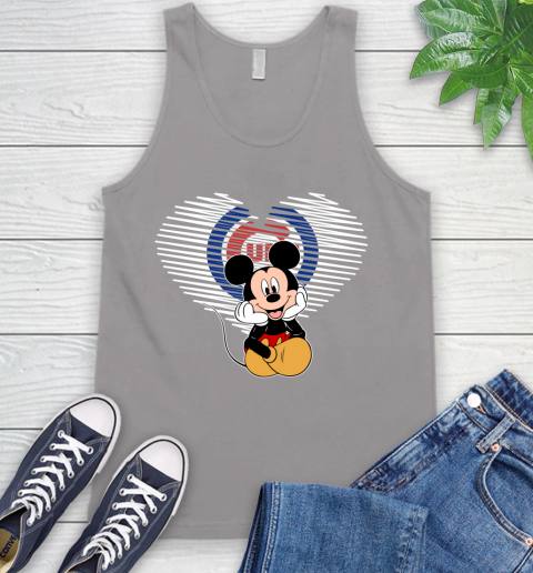 MLB Chicago Cubs The Heart Mickey Mouse Disney Baseball T Shirt_000 Tank Top 3