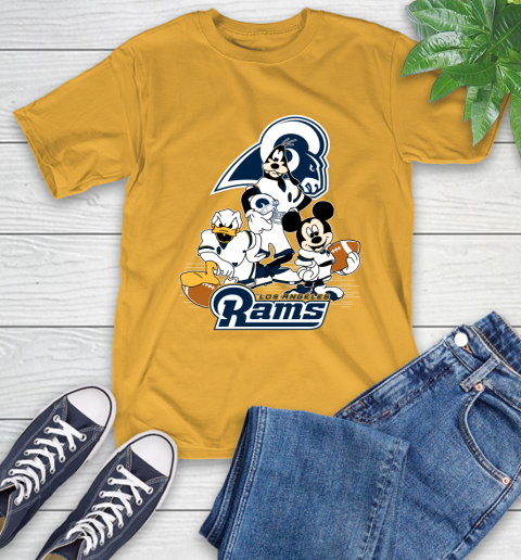 NFL Los Angeles Rams Mickey Mouse Donald Duck Goofy Football Shirt T-Shirt 2