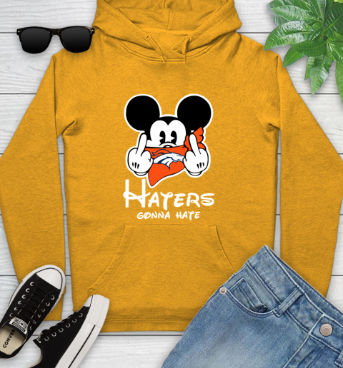 NFL Denver Broncos Haters Gonna Hate Mickey Mouse Disney Football T Shirt Youth Hoodie 2