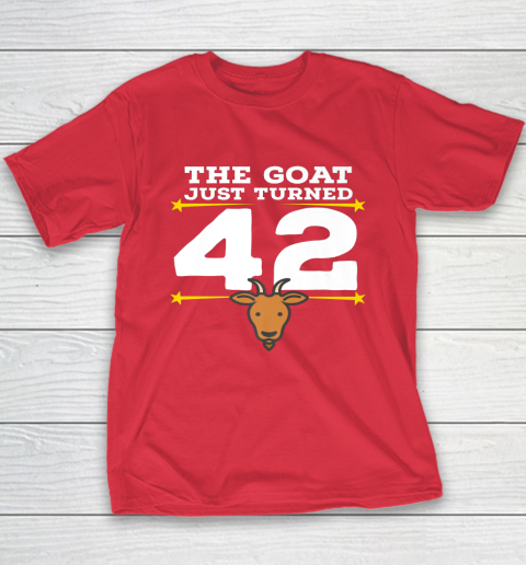 The Goat Just Turned 42 42nd Birthday Goat Youth T-Shirt 16