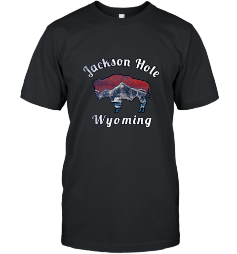 Jackson Hole Wyoming Sweatshirt with Flag Themed Scenery alottee T-Shirt