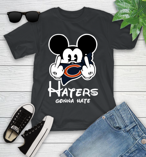 NFL Chicago Bears Haters Gonna Hate Mickey Mouse Disney Football T Shirt Youth T-Shirt