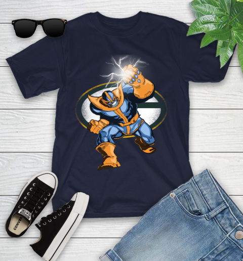 Green Bay Packers NFL Football Thanos Avengers Infinity War Marvel Youth T-Shirt 2