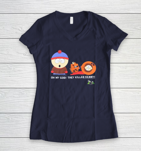 Oh My God They Killed Kenny Shirt South Park Adult Cartoon Women's V-Neck T-Shirt 7