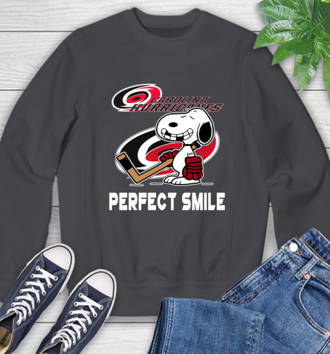 NHL Carolina Hurricanes Snoopy Perfect Smile The Peanuts Movie Hockey T Shirt Sweatshirt 6