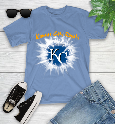 Kansas City Royals MLB Baseball Adoring Fan Rip Sports Youth T-Shirt 15