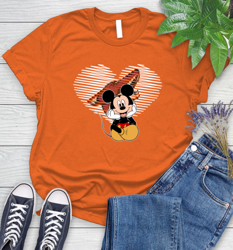NHL Arizona Coyotes The Heart Mickey Mouse Disney Hockey Women's T-Shirt 3