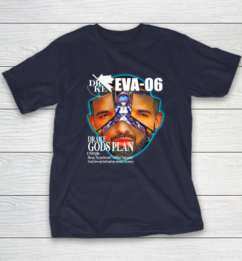Drake Evangelion Shirt Drake Eva 06 Drake Gods Plan Youth T-Shirt 2