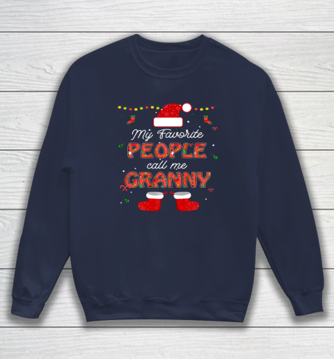 My Favorite People Call Me Granny Thanksgiving Christmas Sweatshirt 2