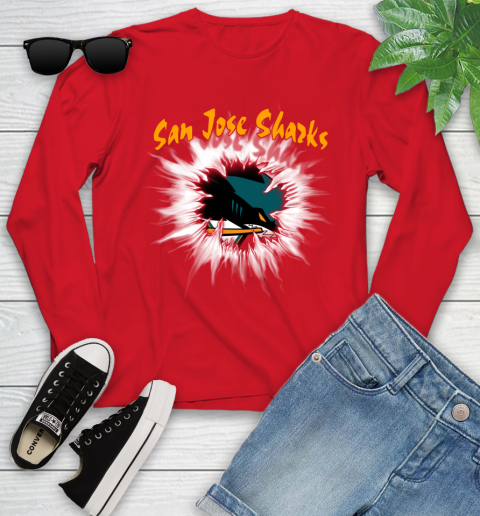San Jose Sharks NHL Hockey Adoring Fan Rip Sports Youth Long Sleeve 11