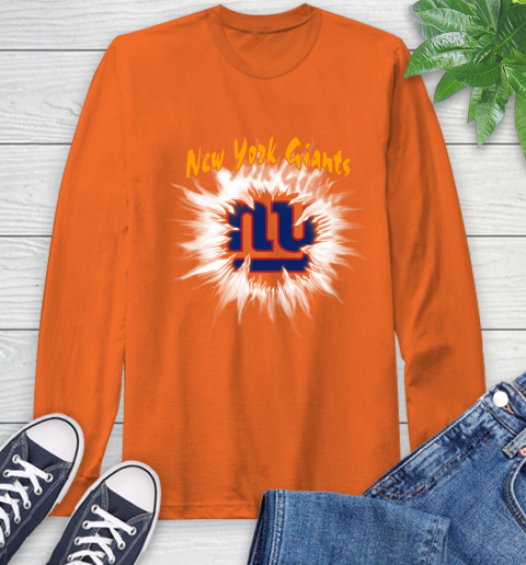 New York Giants NFL Football Adoring Fan Rip Sports Long Sleeve T-Shirt 4