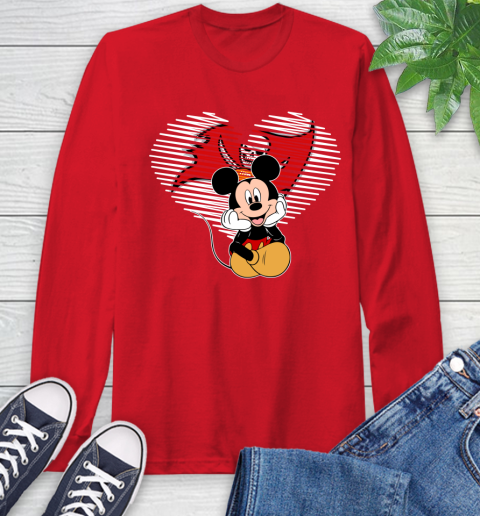 NFL Tampa Bay Buccaneers The Heart Mickey Mouse Disney Football T Shirt_000 Long Sleeve T-Shirt 11