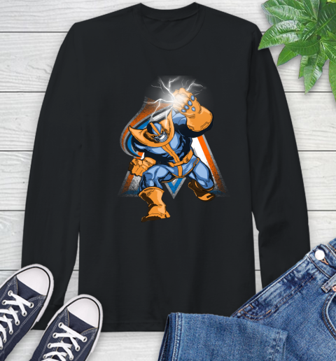 Miami Marlins MLB Baseball Thanos Avengers Infinity War Marvel Long Sleeve T-Shirt