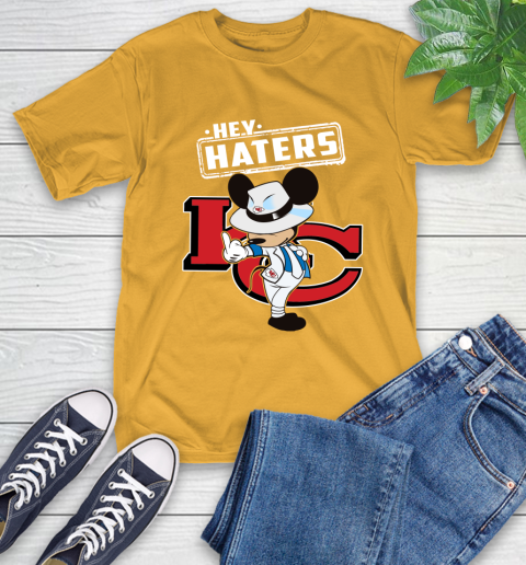 NFL Hey Haters Mickey Football Sports Kansas City Chiefs T-Shirt 2