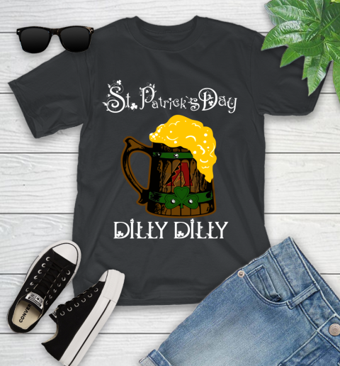 MLB Arizona Diamondbacks St Patrick's Day Dilly Dilly Beer Baseball Sports Youth T-Shirt